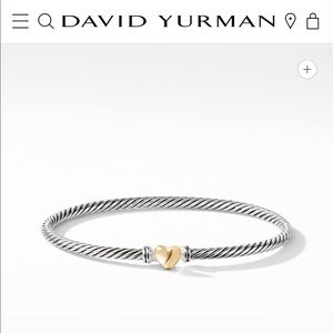AUTHENTIC David Yurman Heart Bracelet with Gold